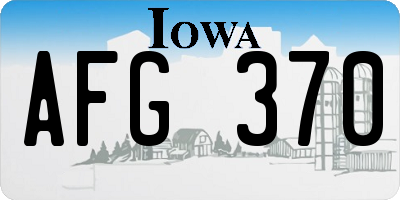 IA license plate AFG370