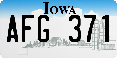 IA license plate AFG371