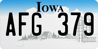 IA license plate AFG379