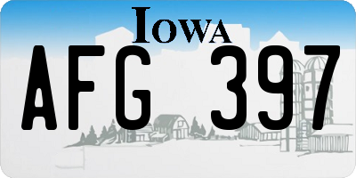 IA license plate AFG397