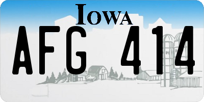 IA license plate AFG414
