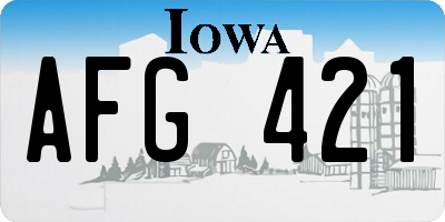 IA license plate AFG421