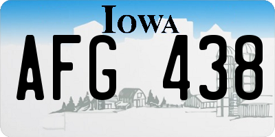 IA license plate AFG438