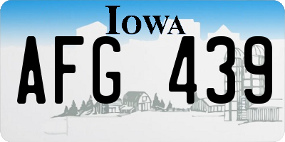 IA license plate AFG439