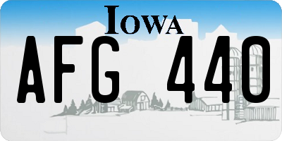 IA license plate AFG440