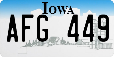 IA license plate AFG449