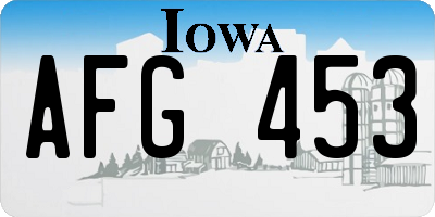 IA license plate AFG453