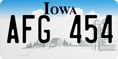 IA license plate AFG454
