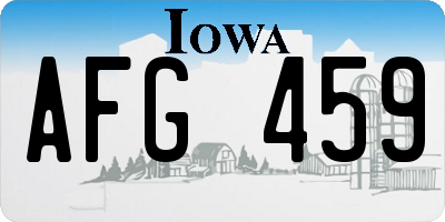 IA license plate AFG459