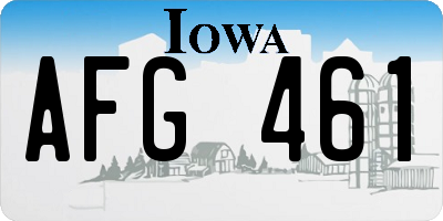 IA license plate AFG461