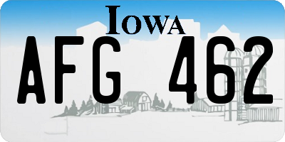 IA license plate AFG462