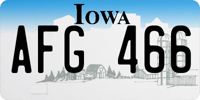 IA license plate AFG466