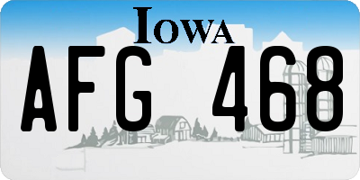 IA license plate AFG468