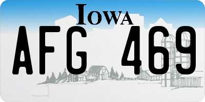IA license plate AFG469