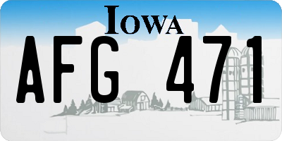 IA license plate AFG471