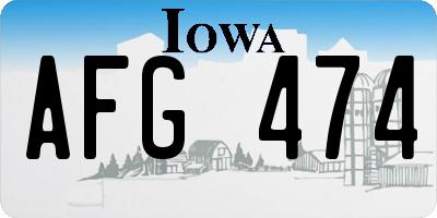 IA license plate AFG474