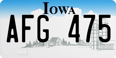 IA license plate AFG475