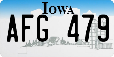 IA license plate AFG479