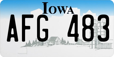 IA license plate AFG483