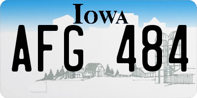 IA license plate AFG484