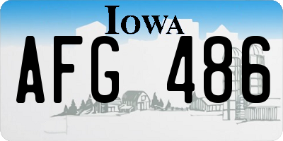 IA license plate AFG486