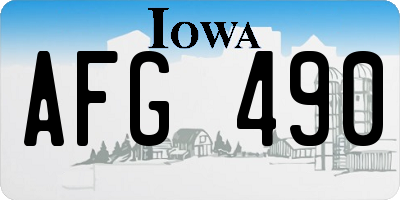 IA license plate AFG490