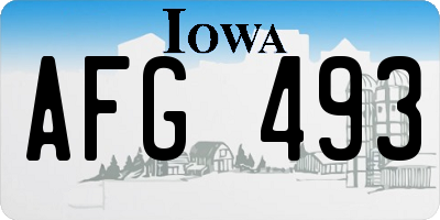 IA license plate AFG493