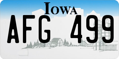 IA license plate AFG499