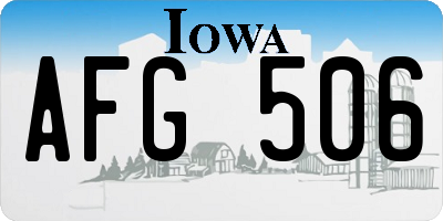 IA license plate AFG506