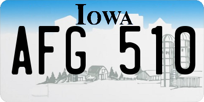 IA license plate AFG510