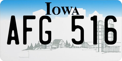 IA license plate AFG516