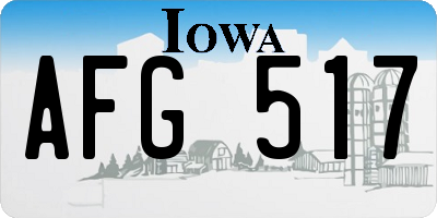 IA license plate AFG517