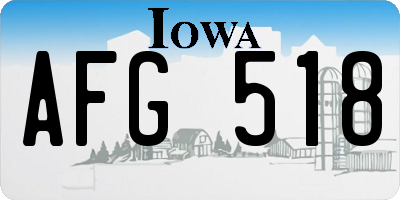 IA license plate AFG518