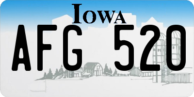 IA license plate AFG520