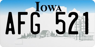 IA license plate AFG521