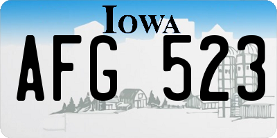 IA license plate AFG523