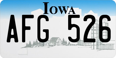 IA license plate AFG526