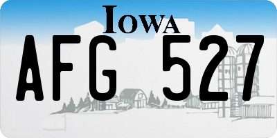 IA license plate AFG527