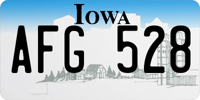 IA license plate AFG528