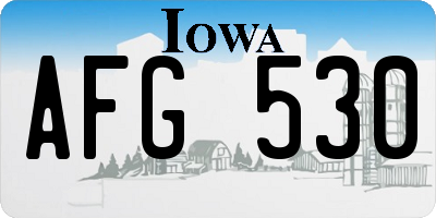 IA license plate AFG530