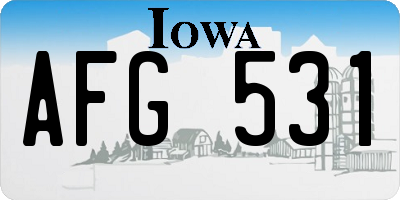 IA license plate AFG531