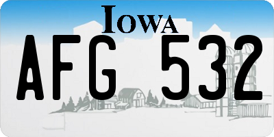 IA license plate AFG532