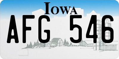 IA license plate AFG546