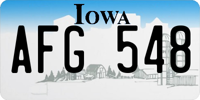 IA license plate AFG548