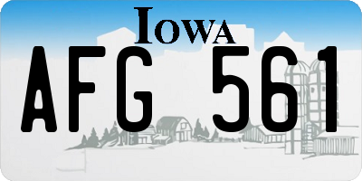 IA license plate AFG561