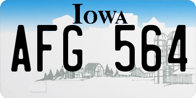 IA license plate AFG564