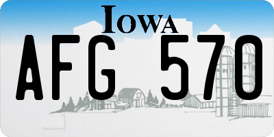 IA license plate AFG570