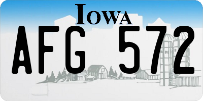 IA license plate AFG572