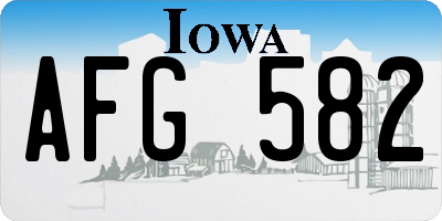 IA license plate AFG582