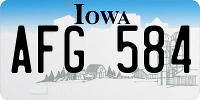 IA license plate AFG584